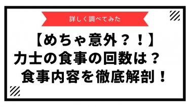【めちゃ意外?!】力士の食事の回数は?食事内容を徹底解剖!