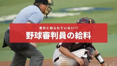 「野球審判員の給料って？」知れば野球がもっと面白くなる!