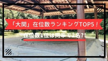「大関」在位数ランキングTOP5!在位数1位は同率で2名?