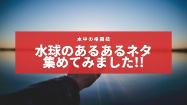 水中の格闘技こと水球のあるあるを一挙紹介!水の中で!?