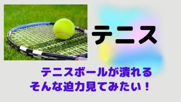 【テニス】テニスボールが潰れるくらいの迫力！どんなもの？
